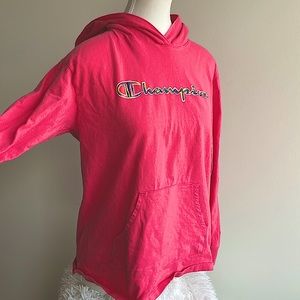 Kids pink champion hoodie